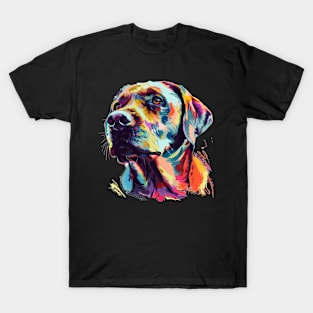 Labrador Retriever Colorfull Pop Art Design For Dog Onwer T-Shirt